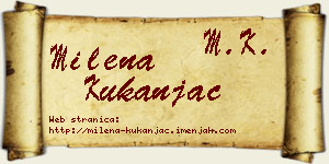 Milena Kukanjac vizit kartica